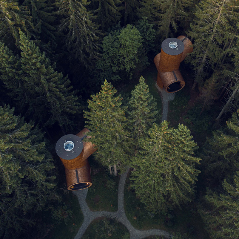 bert studio precht architecture modular treehouse baumhaus austria
